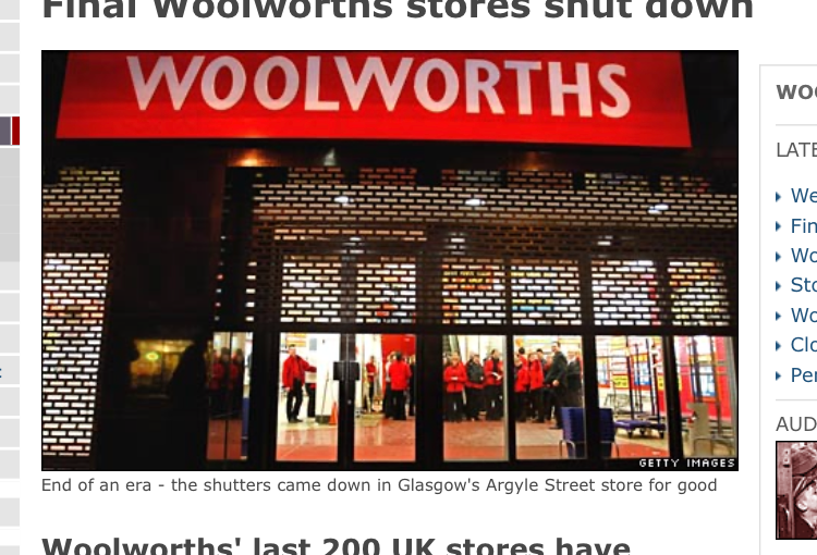 December 28th – The Demise of Woolies